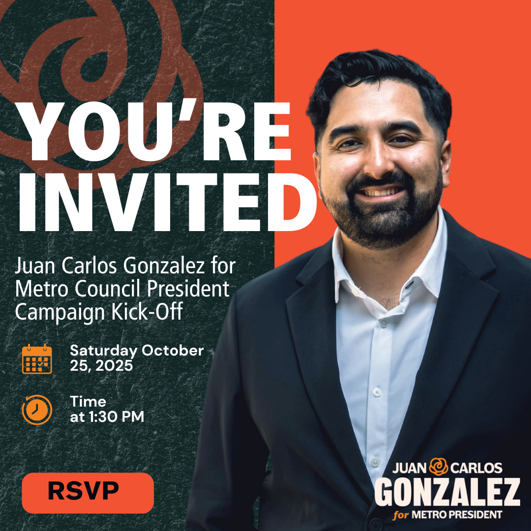 October 25 Campaign Kickoff Invite for Juan Carlos Gonzalez